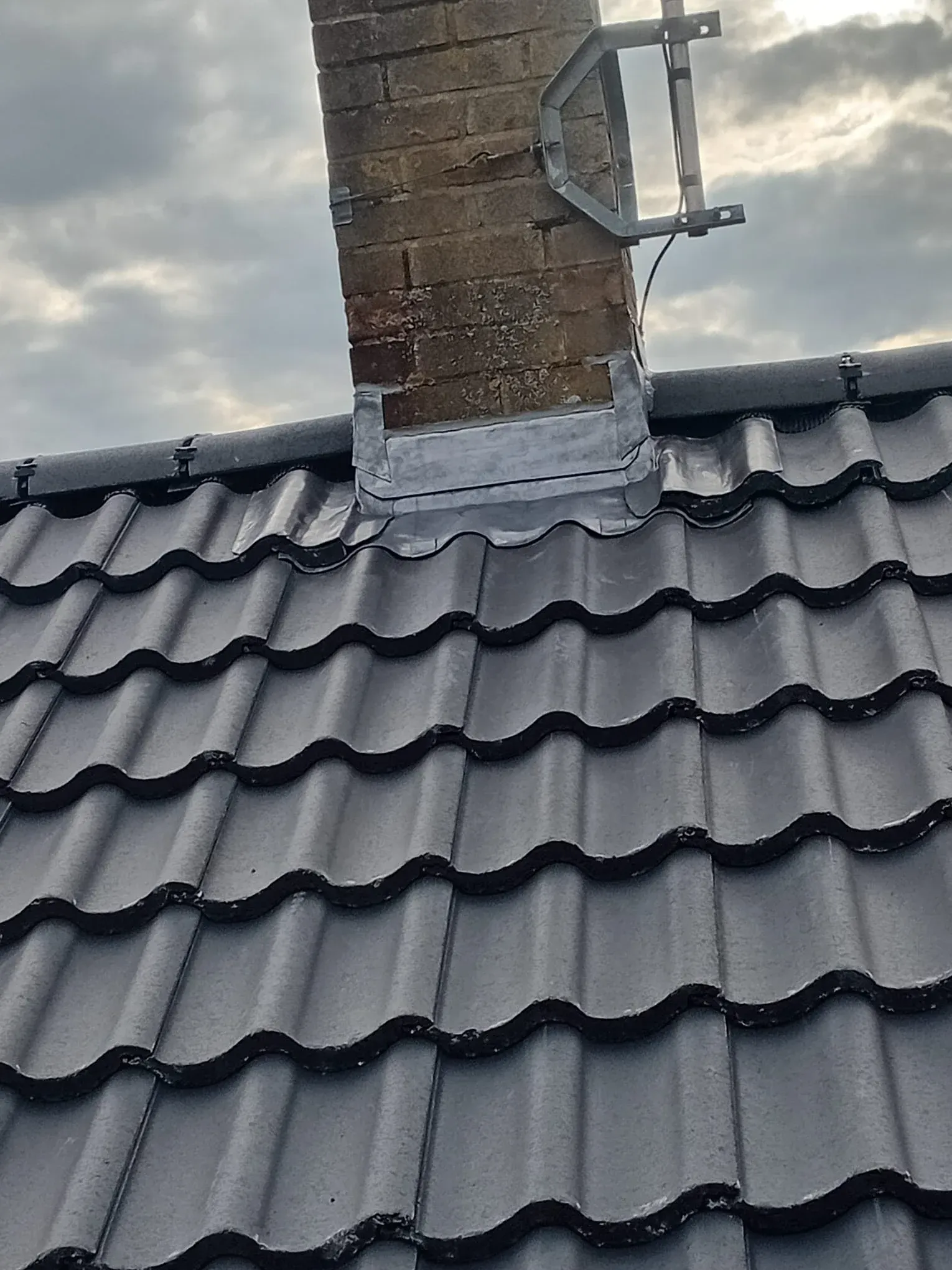 Chimney leadwork detail by JS Roofers in Cheltenham